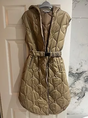 Woman’s Beige Hooded Gilet With Belt One Size Fits 10-16  • £19.99