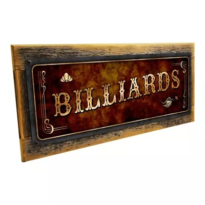 Billiards Metal Sign; Wall Decor For Mancave Den Or Gameroom • $29.99