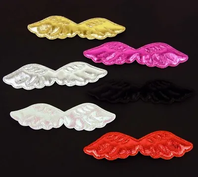 10 Sets Of  Small Angel Wings Appliques Ideal For Christmas Craft Many Colours • £2.95