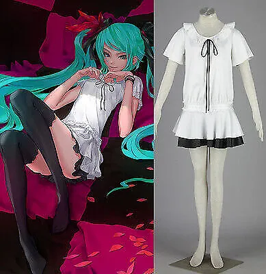 VOCALOID 2 Magnet Hatsune Miku World Is Mine Cosplay Costume Costume Dress White • $51.41