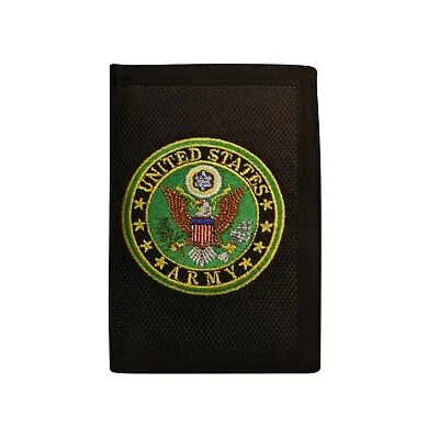 $11.99 • Buy US United States Army Eagle Logo Trifold Wallet Black USA