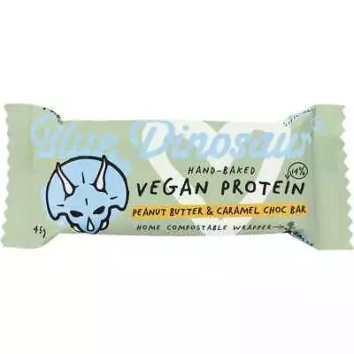 Hand-Baked Vegan Protein Bar PB & Caramel Choc 12x45g • $59.88