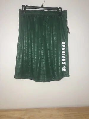 BNWTS Captivating Green Michigan State Spartans Basketball Shorts Mens Size S! • $21.99