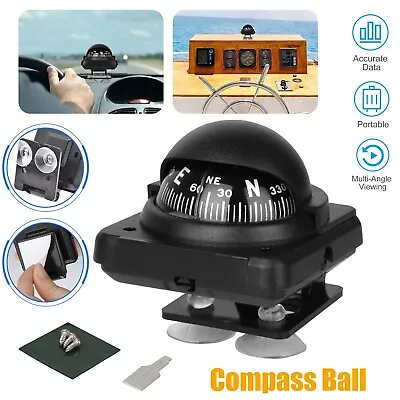 Adjustable Car Vehicle Dashboard Navigation Compass Ball For Boat Marine Truck • $9.48