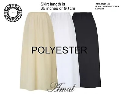 AMAL Women Knitted Petticoat Underskirt Long 36in (90cm) Polyester • $25.89