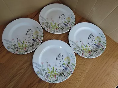 Wildflower Plates Melamine 8.5  Set Of 4 Ballard Designs Retired Design • $16