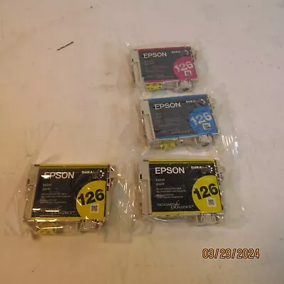 2 Epson T1264 126 Yellow T1262 Cyan T1263 Magenta-Dura Brite Ultra  Ink • $27.50