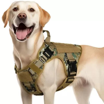 Rabbitgoo Tactical Dog Harness With Handle For Large Dogs No-Pull Military Vest • $27.54