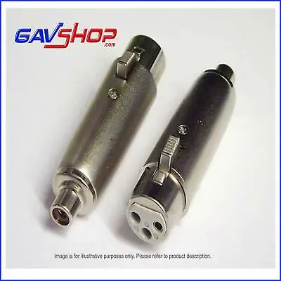 3 Pin XLR Female To RCA Phono Socket Adaptor Ideal For Mixers Audio Amplifiers • £2.99