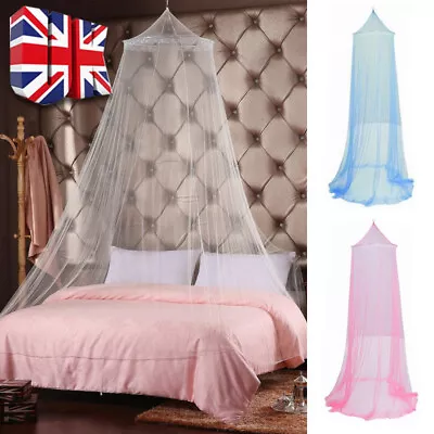 Mosquito Net Canopy Insect Bed Lace Netting Mesh Princess Bedding Drape Cover UK • £6.89