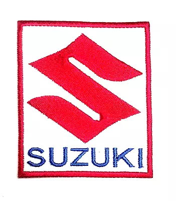 Suzuki Patch Motorcycles Biker Racing 11.7cm X 4cm Iron-on / Sew-on Embroidered • $12.75