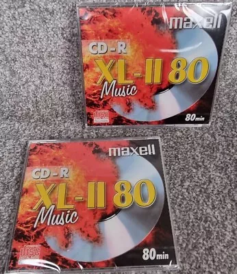 £5.49 • Buy 2 X Maxell XL-II 80 Music Digital Audio CD-R New & Sealed 