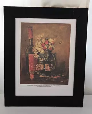 Van Gogh Vase W/ Carnations & Flowers~Matted Print~Rustic Frame~French Country • $22.99