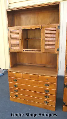 63536 ETHAN ALLEN Maple Dresser Chest With Bookcase Top • $525