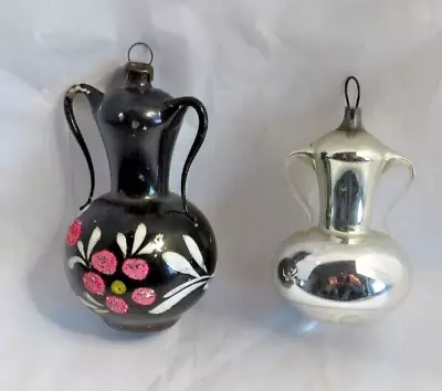 2 Antique German Mercury Glass Tea Pot Christmas Ornaments • $24.99
