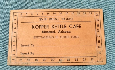$44.95 • Buy Antique MORENCI ARIZONA (MINING) RARE R8  KOPPER KETTLE  MEAL TICKET SCRIP TOKEN