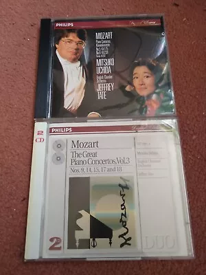 2 X Mozart CDs: Piano Concertos 5/6/9/14/15/17/18 Mitsuko Uchida Jeffrey Tate • £6.99