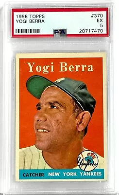 1958 Topps Yogi Berra #370 Vintage MLB Baseball Card Graded PSA 5 • $127.50