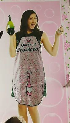 Ladies Queen Of Prosecco Apron Novelty Drinks  Fun Gift • £5