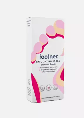 THREE PACK (3x) Footner Exfoliating Foot Peel Socks- Soft Feet Hard Skin Remover • £18.99