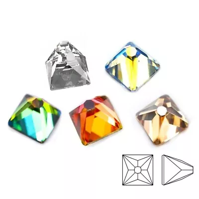 4mm Square Rhinestones Spike Glass Crystal Flat Back Stones Nail Art Rhinestone • $7.59