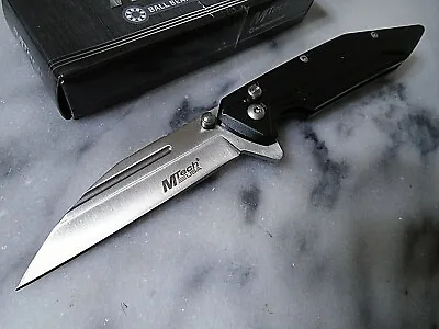 Mtech Ball Bearing Open Wharncliffe Button Lock Tactical Pocket Knife MT-1177BK  • $16.99