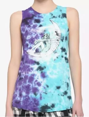 Black Matter Womens Tank Top Moon Fairy Graphic Blue Purple Tie Dye Juniors S • $9.99