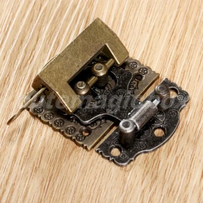$7.99 • Buy Retro Cabinet Decorative Jewelry Box Case Latch Hasp & Antique Chinese Old Locks