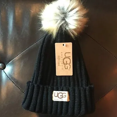 UGG Black Winter Beanie Hat NWT SUPER SOFT!! • $25.50