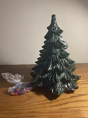 Vintage 14” Ceramic Christmas Tree Mold Tabletop Artificial No Base • $72.50