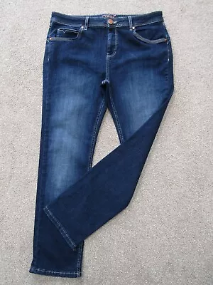 M&S Per Una Slim Leg Jeans Size 16 Leg 27.5 . Stretch Blue Denim. Free Delivery • £11.95