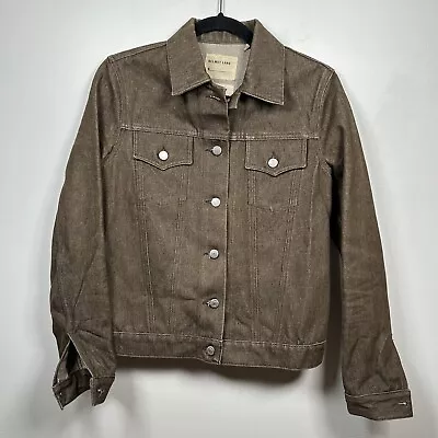 Helmut Lang Vintage Sanded Denim Brown Jacket Size 38 US Small • $149