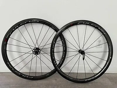 Fulcrum Racing Quattro Carbon Wheelset 11 Speed Shimano Hub Rim Brake  • $820