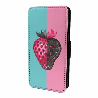 £12.45 • Buy Phone Case Flip Cover Pop Art Strawberry - S368