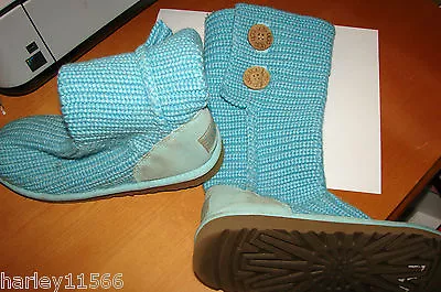 Ugg Boots Blue Cardy Classic Knit Size 4.0 Youth Wm 6 Low Mileage Need Cleaning! • $59.95