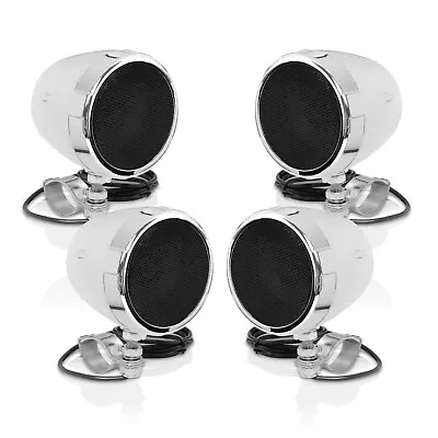 BOSS Audio MC475BA 3” Powered Weatherproof Bluetooth Motorcycle Speakers 2 Pairs • $169.99