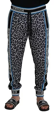 DOLCE & GABBANA Pants DG King Leopard Print Jogger Trousers IT52/W38/L 1500usd • £767.62