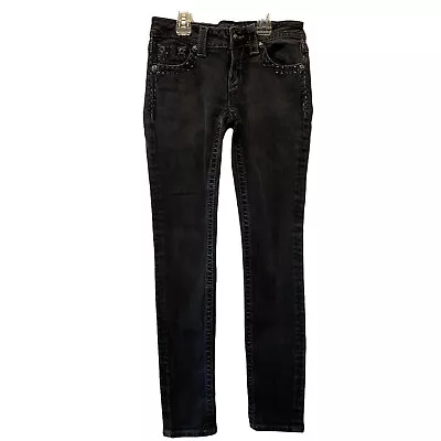 Miss Me JS540852 Womens Black Denim Embellished Jeans Size 26.skinny • $21.99