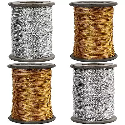 Metallic Gold Or Silver Thread 0.5mm - Hanging Thread Or Jewellery Cord 51531 • £3.79