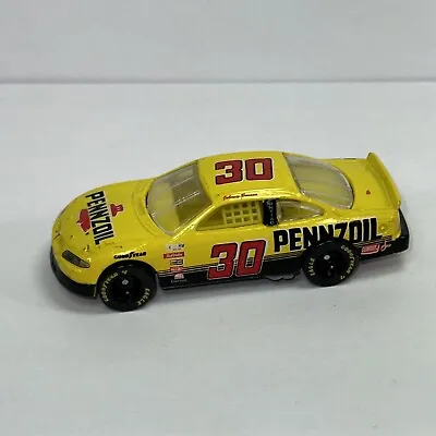 Yellow Stock Car NASCAR 30 Pennzoil Racing 2 Champions Mini Micro Rare Vintage • $7.71