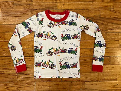 Hanna Andersson 140 US 10 Pajama Shirt Top Christmas Train Little Engine • $11