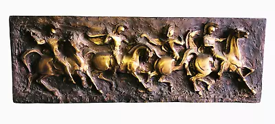 Mid Century J. Segura Roman Horse Brutalist Fiberglass Art Wall Sculpture • $485