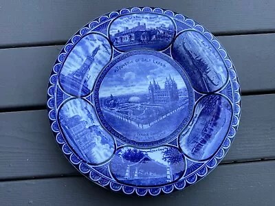 Antique Rowland & Marsellus Co. “Souvenir Of Salt Lake City ” Flow Blue Plate • $58