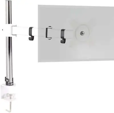 Duronic Single Monitor Arm Stand DM251X3 WE | PC Desk Mount | WHITE | Height Adj • £26.99
