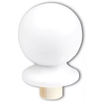 White Primed Ball Newel Cap 90mm Full & Half • £7.26