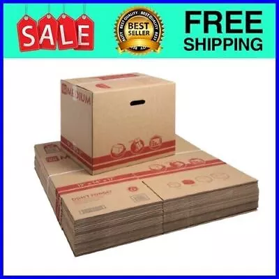 Medium Recycled Moving And Storage Boxes 19  L X 14  W X 17  H Kraft 25 Count • $38.74