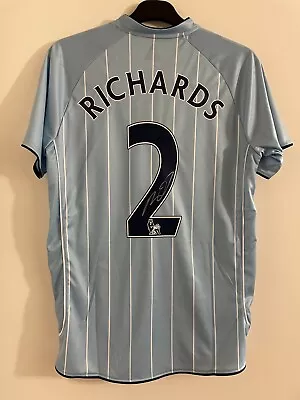 Micah Richards Genuine Hand Signed Manchester City Home Shirt 07 08 Photo Proof • £90