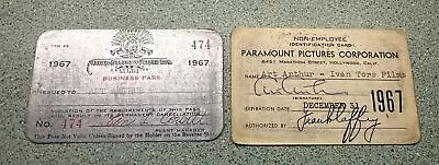 Vintage Paramount Pictures MGM Metro Goldwyn Mayer Business Card Studio Lot Pass • $49.99