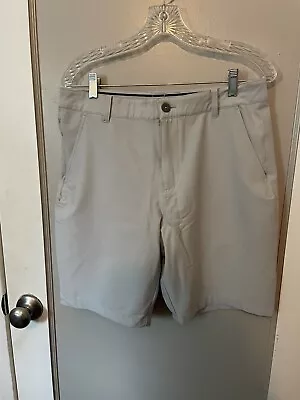 Mens Puma Gray Chino Golf Shorts Performance Stretch Fabric Size 32 • $18