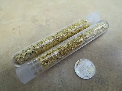 1 Gram. Silver Bar .999 Silver Eagle Design + 2 Large  Vials Of Gold Flakes • $7.99